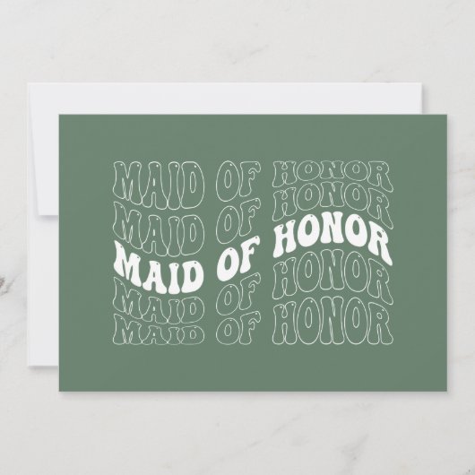 レトロ花嫁のブライズメイド 招待状 (正面)