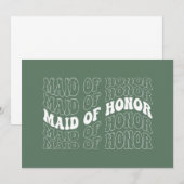 レトロ花嫁のブライズメイド 招待状 (正面/裏面)