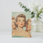 レトロ花嫁入りスタイル ポストカード (スタンド正面)