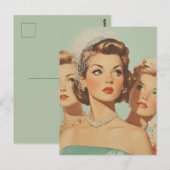 レトロ花嫁入りスタイル ポストカード (正面/裏面)