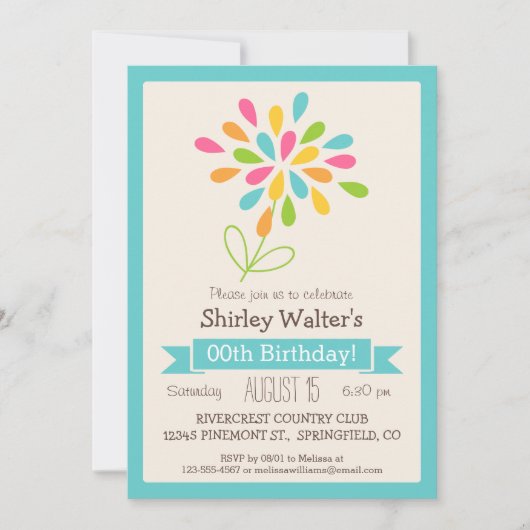 レトロ花成体誕生会 招待状 (正面)