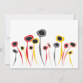 レトロ花招待状 招待状