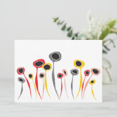 レトロ花招待状 招待状 (スタンド正面)