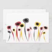 レトロ花招待状 招待状 (正面/裏面)