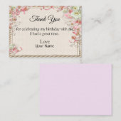 レトロ花枠ありがとうございました ノートカード (正面/裏面)