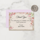 レトロ花枠ありがとうございました ノートカード (正面/裏面インサイチュ)