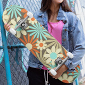 レトロ花柄クールトレンディー スケートボード