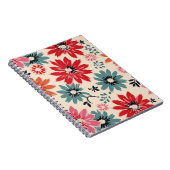 レトロ花柄レッドオレンジブルー ノートブック (右側)