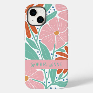 レトロ花柄名前をカスタムする Case-Mate iPhone 14ケース