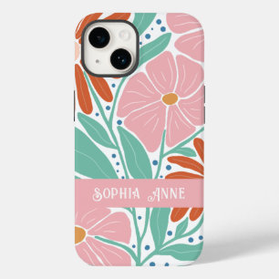 レトロ花柄名前をカスタムする Case-Mate iPhone 14ケース