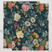 レトロ花柄紙 (正面/裏面)