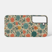 レトロ花柄銀河系S22ケース SAMSUNG GALAXYケース (裏面横)