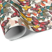 レトロ花柄2 ラッピングペーパー (ロールコーナー)