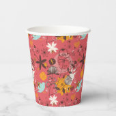 レトロ花柄2 紙コップ (裏面)