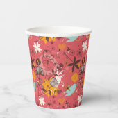 レトロ花柄2 紙コップ (正面)