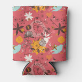 レトロ花柄4 缶クーラー (正面)