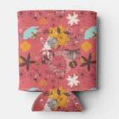 レトロ花柄4 缶クーラー (裏面)