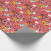 レトロ花柄7 ラッピングペーパー (角)