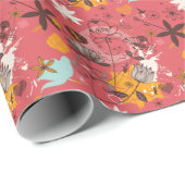レトロ花柄7 ラッピングペーパー (ロールコーナー)