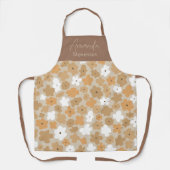 レトロ花柄 エプロン (正面)
