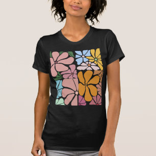 レトロ花柄 – カラフルヴィンテージ花 Tシャツ
