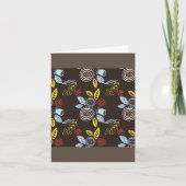 レトロ花柄 カード (正面)