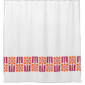 レトロ花柄 シャワーカーテン (正面)