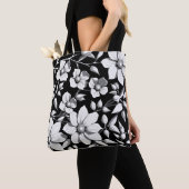 レトロ花柄 トートバッグ (クローズアップ)