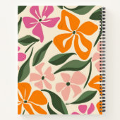 レトロ花柄 ノートブック (裏面)