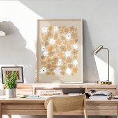 レトロ花柄 ポスター