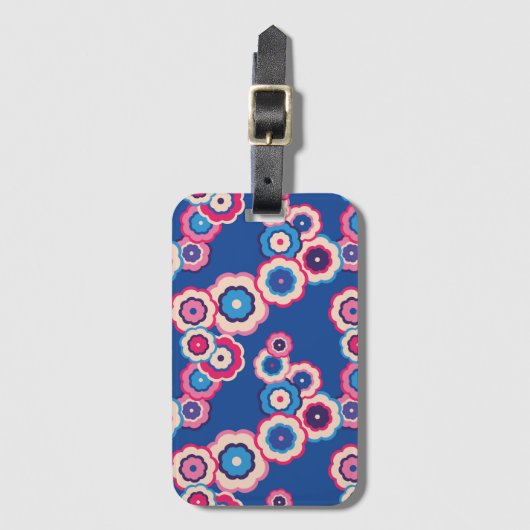 レトロ花柄 ラゲッジタグ (正面縦)