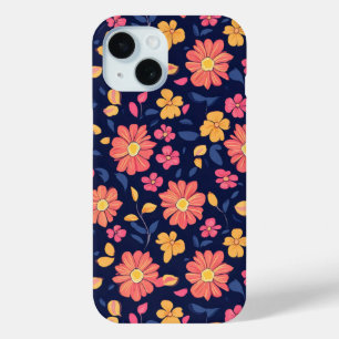 レトロ花柄 iPhone 15ケース
