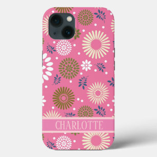 レトロ花柄 iPhone 13ケース
