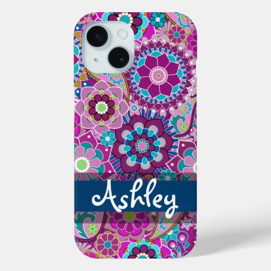 レトロ花柄 Case-Mate iPhoneケース (裏面)