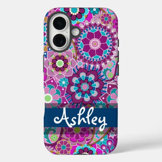 レトロ花柄 Case-Mate iPhoneケース (裏面)