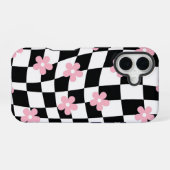 レトロ花柄 iPhone 16ケース (裏面横)