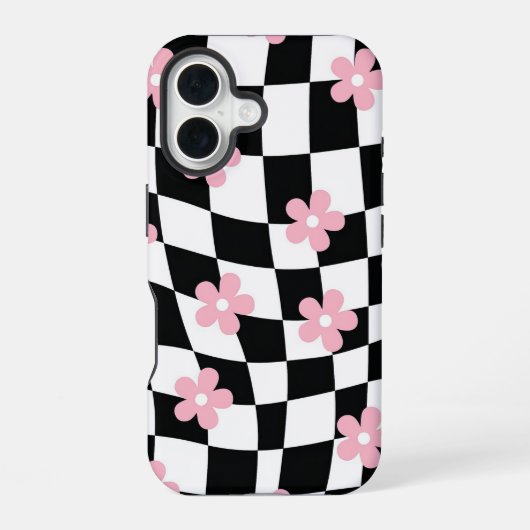 レトロ花柄 iPhone 16ケース (裏面)