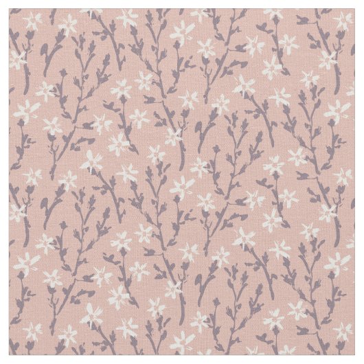 レトロ花柄bohoスタイル。ピンク桜。 ファブリック (クローズアップ)