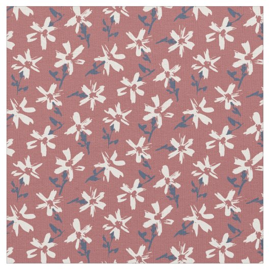 レトロ花柄bohoスタイル。抽象芸術デイジー ファブリック (クローズアップ)