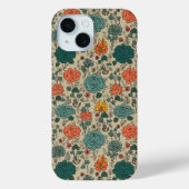 レトロ花柄iPhone 15ケース Case-Mate iPhoneケース (裏面)