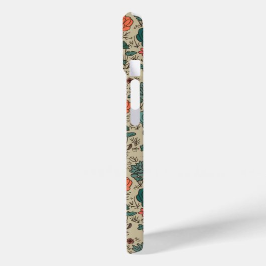 レトロ花柄iPhone 15ケース Case-Mate iPhoneケース (裏面 / 左)
