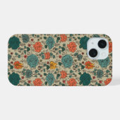 レトロ花柄iPhone 15ケース iPhone 15ケース (裏面横)