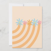 レトロ花模様グルーヴィ10代の誕生日 招待状 (裏面)