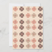 レトロ花模様ズグルーヴィボヘミアン誕生日 招待状 (裏面)