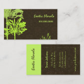 レトロ花模様付きダマスク名刺 名刺 (正面/裏面)