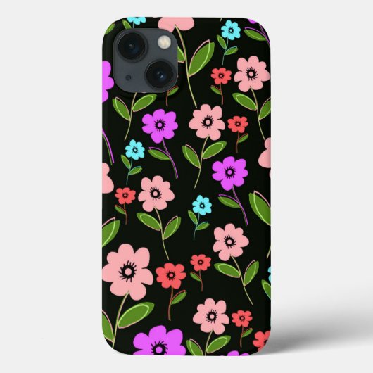 レトロ花模様 Case-Mate iPhoneケース (裏面)