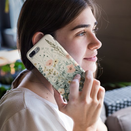 レトロ花水彩壁紙抽象芸術フローラ Case-Mate iPhoneケース