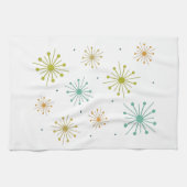 レトロ花火スターバストカラフルミッドセンチュリー キッチンタオル (横)