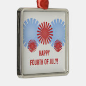 レトロ花火プレミアムスクエアオーナメント メタルオーナメント (右)