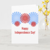 レトロ花火7月4日グリーティングカード カード (黄色い花)